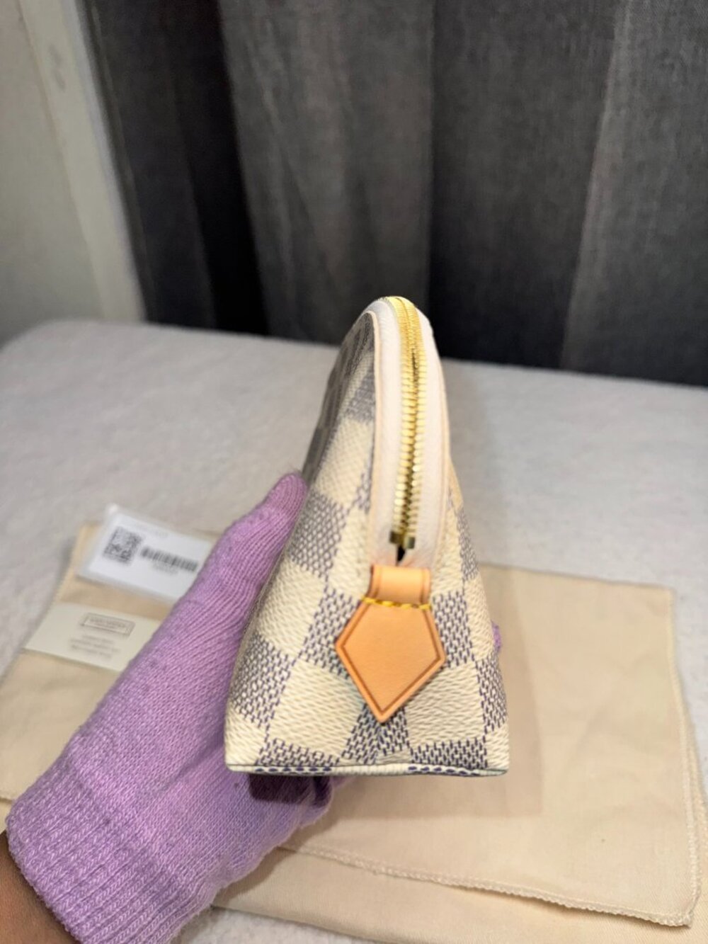 Authentic Louis Vuitton Damier Azur Cosmetic pouch PM - Picture 3 of 13